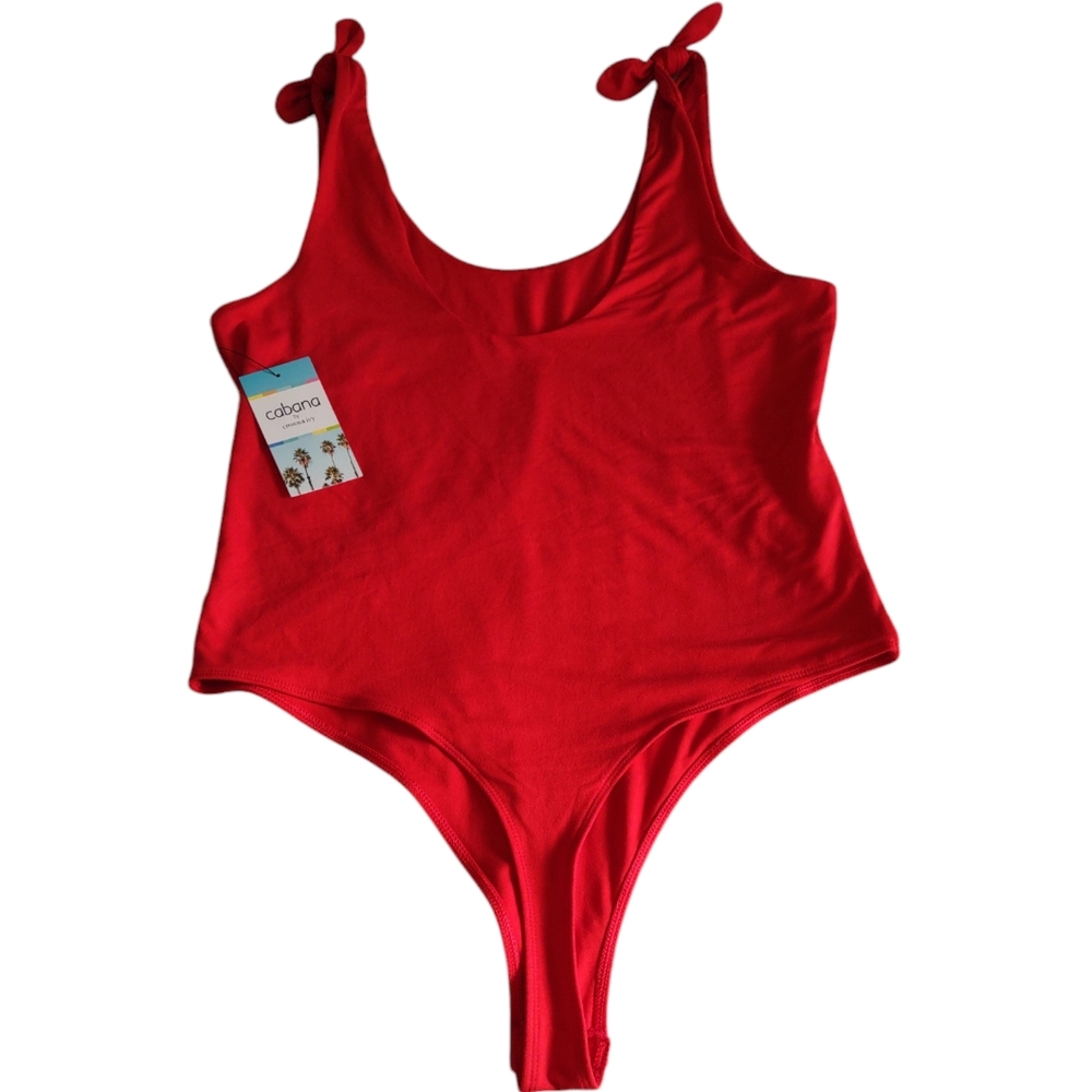 NWT Cabana By Crown & Ivy Size XL Red Poppy Bodysuit